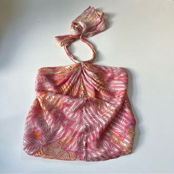 Ramy Brook Silk Zeebra Fern Halter Neck Top XS - Picture 5 of 12